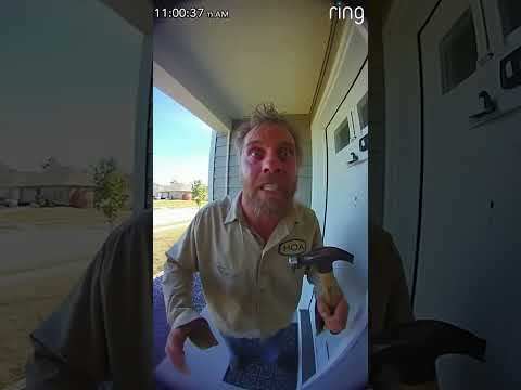 HOA Manager Looks Suspicious... #funny #doorbell #homesecurity