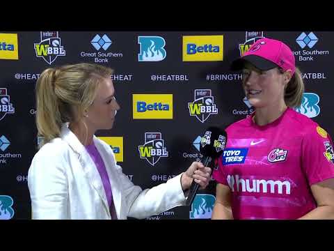Sixers Ellyse Perry named POTM after 2/27 (4) & 55 (46) performance vs Brisbane Heat in WBBL!