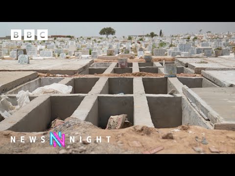 Dead migrants in fishing nets and graveyards under pressure in Tunisia - BBC Newsnight