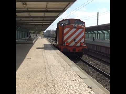 Cp 1408 leaving Carcavelos station #cp1400 #train #subscribe #views #railway