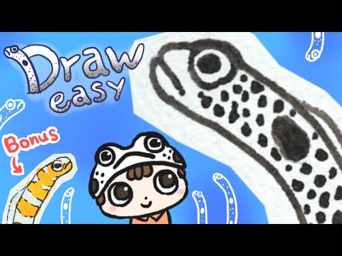 Easy! How to Draw a Spotted Garden Eel and Splendid Garden Eel