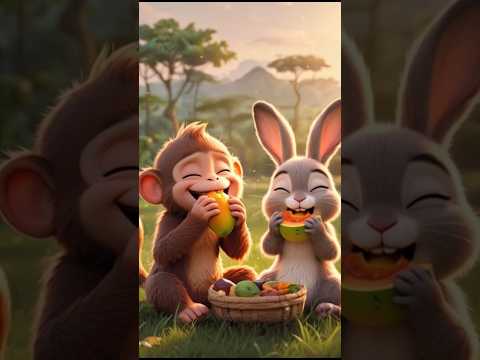 monkey 🐒#kidsstory #hindistories #moralstory #3danimation#animalstories #shortfeed