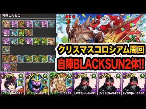 ノエルとプレゼントを乱獲しよう！クリスマスコロシアム『闇セリカ×BLACK SUN』周回編成！！！【パズドラ】