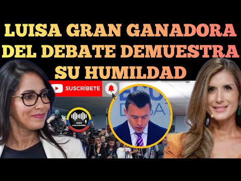 LUISA GONZÁLEZ DA MUESTRA TREMENDA HUMILDAD CON VICTORIA ROTUNDA EN DEBATE PRESIDENCIAL NOTICIAS RFE