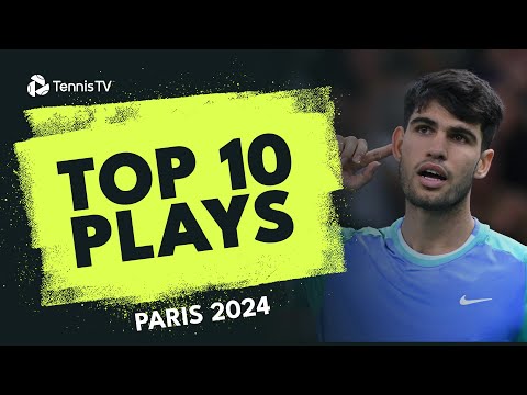 Alcaraz Athleticism; Moutet Tweener & More | Top 10 Plays From Paris 2024