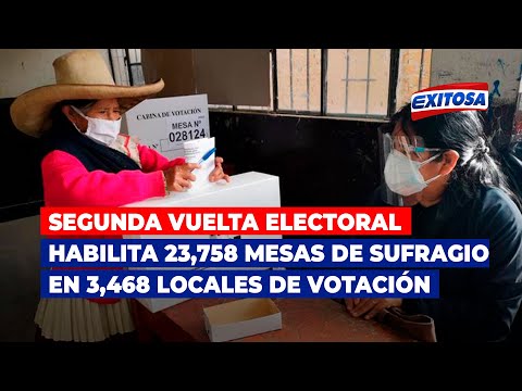 Segunda vuelta electoral habilita 23,758 mesas de sufragio en 3,468 locales de votación