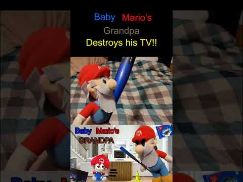 Baby Mario’s Grandpa Destroys his TV!!