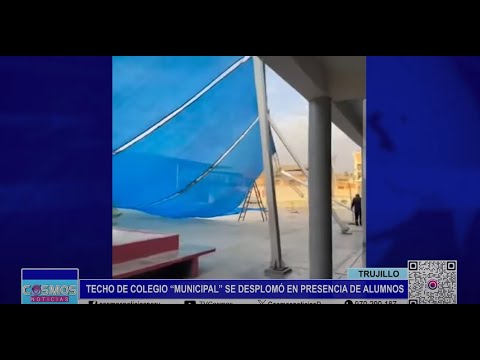 Trujillo: techo de Colegio Municipal se desplomó en presencia de alumnos
