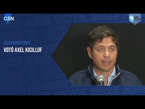 ELECCIONES 2023: Votó Axel Kicillof