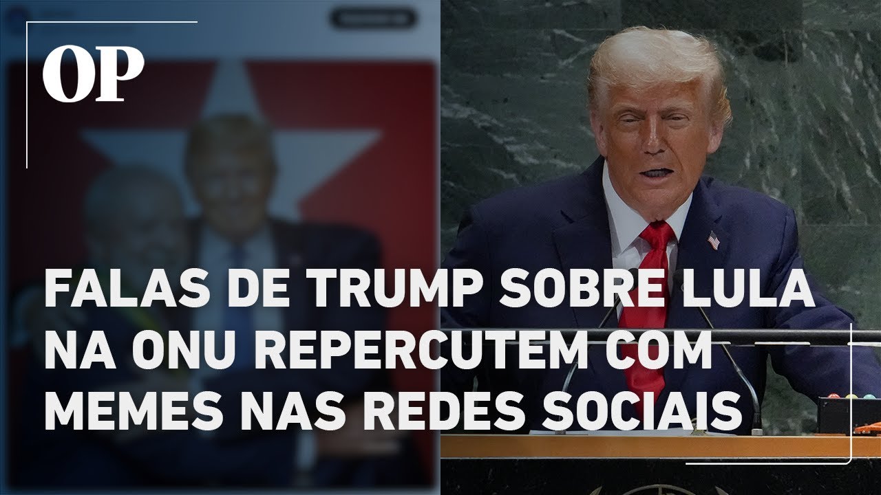 Usuários repercutem falas de Trump sobre Lula na Assembleia Geral da ONU com memes confira