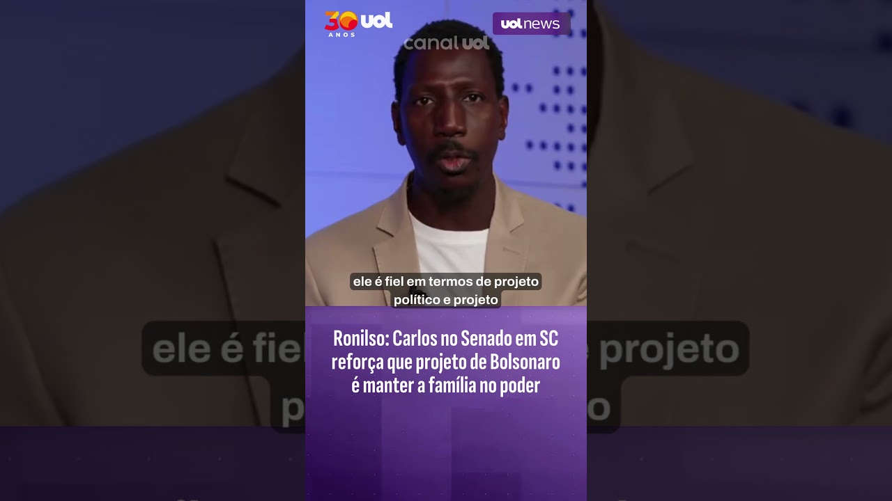Carlos candidato em SC mostra que projeto de Bolsonaro é manter a família no poder | Ronilso Pacheco