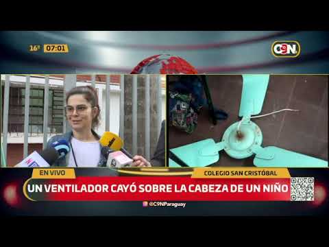 Incidente Aterrador: Ventilador Cae sobre la Cabeza de un Alumno en el Colegio San Cristóbal