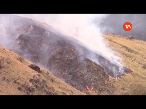 Gigantesco incendio forestal afecta al Cajas en Azuay