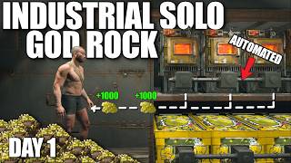 YouTube thumbnail for aloneintokyo's video titled 'I Built a SOLO Industrial God Rock Base on a 700+ Pop Wipe Day in Rust...'