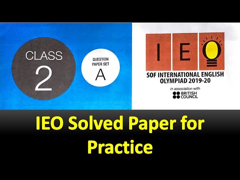 IEO | CLASS – 2 | International English Olympiad | Previous Year Solved Paper | Olympiad Practice
