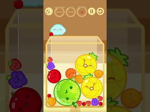 毛で見えん(案外離れてた)【スイカゲームスマホ版】#Shorts