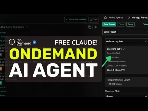 OnDemand : This F'ULLY FREE AI Agent Platform can Generate Apps for FREE! (+ Free Claude 3.5 Sonnet)
