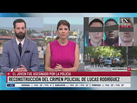 Así hacen la reconstrucción del crimen policial de Lucas Rodríguez