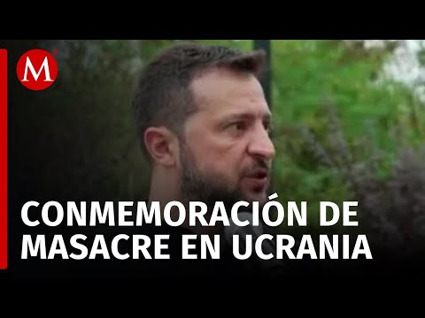 Conmemora el 83 aniversario de matanza en Kiev el presidente de Ucrania, Volodímir Zelenski