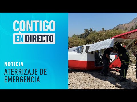 CON DOS OCUPANTES: Cae avioneta de la FACh al río Mapocho - Contigo En Directo