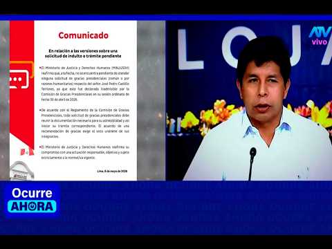 Ministerio de Justicia rechazó supuesto indulto a Pedro Castillo: "Fue declarado inadmisible"