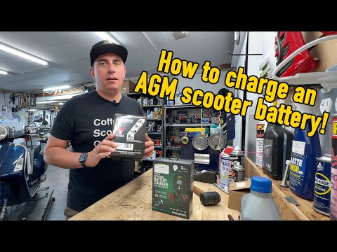 Dead battery? How to Charge a New AGM Battery for your Vespa, Piaggio, or Genuine Scooter.