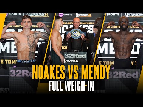 Sam noakes vs yven mendy full weigh-in | european lightweight championship