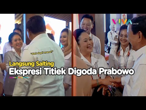 Momen Prabowo Goda Titiek Soeharto, Bikin Salah Tingkah!