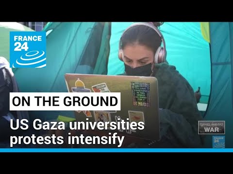 On the ground: Anger spikes at US universities as Gaza protests intensify • FRANCE 24 English