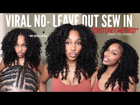 NO LEAVE- OUT SEW IN! Protective Viral Crotchet Method + No Blending! A Game Changer | CurlsQueen