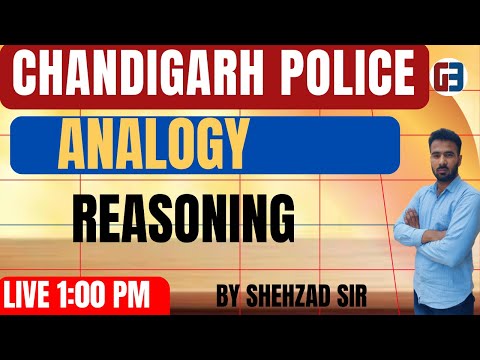 PSSSB ANALOGY || REASONING FOR PUNJAB POLICE || CHANDIGARH POLICE-VDO-CLERK