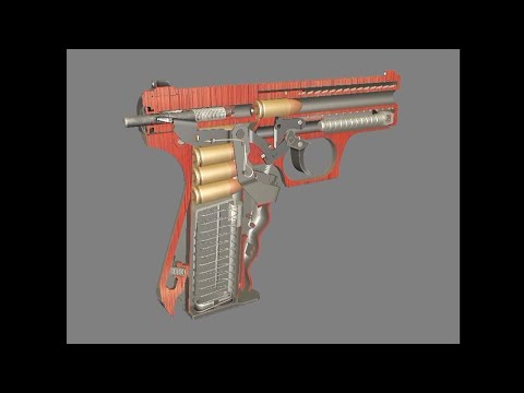 GAS DELAYED Pistol: How the HK P7 SQUEEZE COOKER Works Animation! 