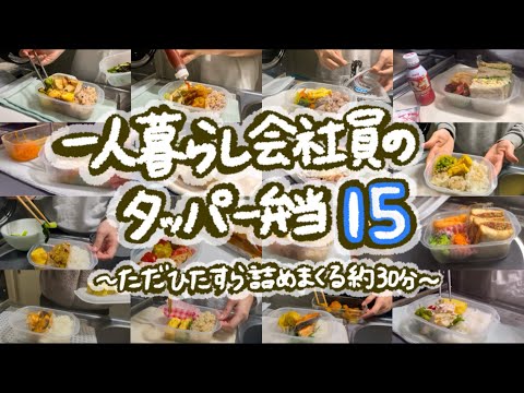 約30分ひたすらタッパー弁当を仕上げる動画(過去回もごちゃ混ぜ)［タッパー弁当 第十五弾🎉］