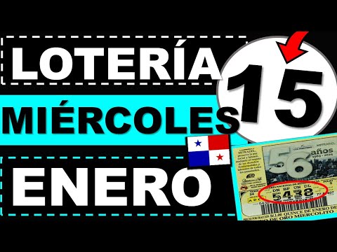 Resultados Sorteo Loteria Miercoles 15 Enero 2025 Loteria Nacional Panama Miercolito de Hoy Q Jugó