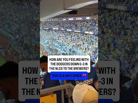 How are you feeling with the Dodgers down 0-3 to the Brewers in the NLCS? 💔
