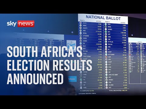 Watch live: South Africa's election results announced by election commission