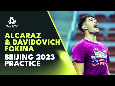 Carlos Alcaraz & Alejandro Davidovich Fokina Court-Level Practice | Beijing 2023