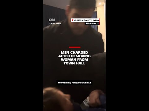 Woman forcibly removed from Idaho Republican town hall