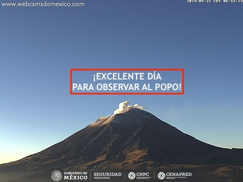 #POPOCATÉPETL | ¡Excelente día para monitoreo 24/7! El #Volcán #EnVivo