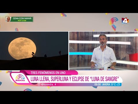 Buen Día - Tres fenómenos en uno: Luna llena, superluna y eclipse de “luna de sangre”