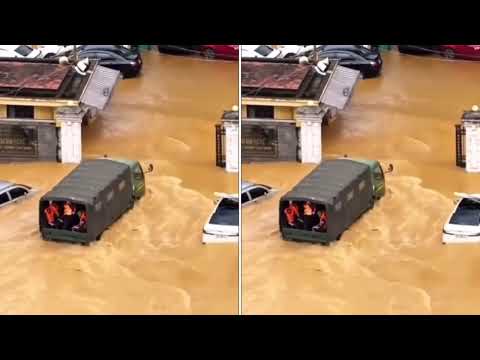 Thành phố Thái Nguyên ngập sâu trong nước lũ