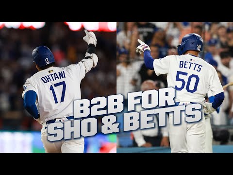 Shohei Ohtani and Mookie Betts crush BACK-TO-BACK homers in the 5th inning (Dodger Stadium ERUPTS!!)