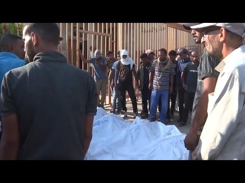 Prayers held near hospital in southern Gaza as loved ones mourn victims of Israeli bombardment