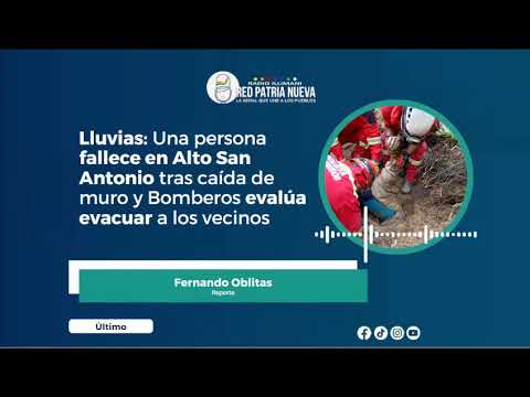 Lluvias: Una persona fallece en Alto San Antonio de la ciudad de La Paz tras caída de muro