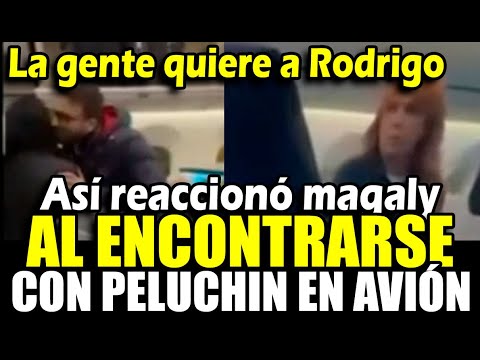 Así reccionó Magaly al ver a Peluchín en su mismo vuelo y con el cariño de la gente