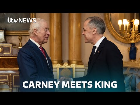 New Canadian PM Mark Carney meets King Charles and Starmer amid tensions with US | ITV News