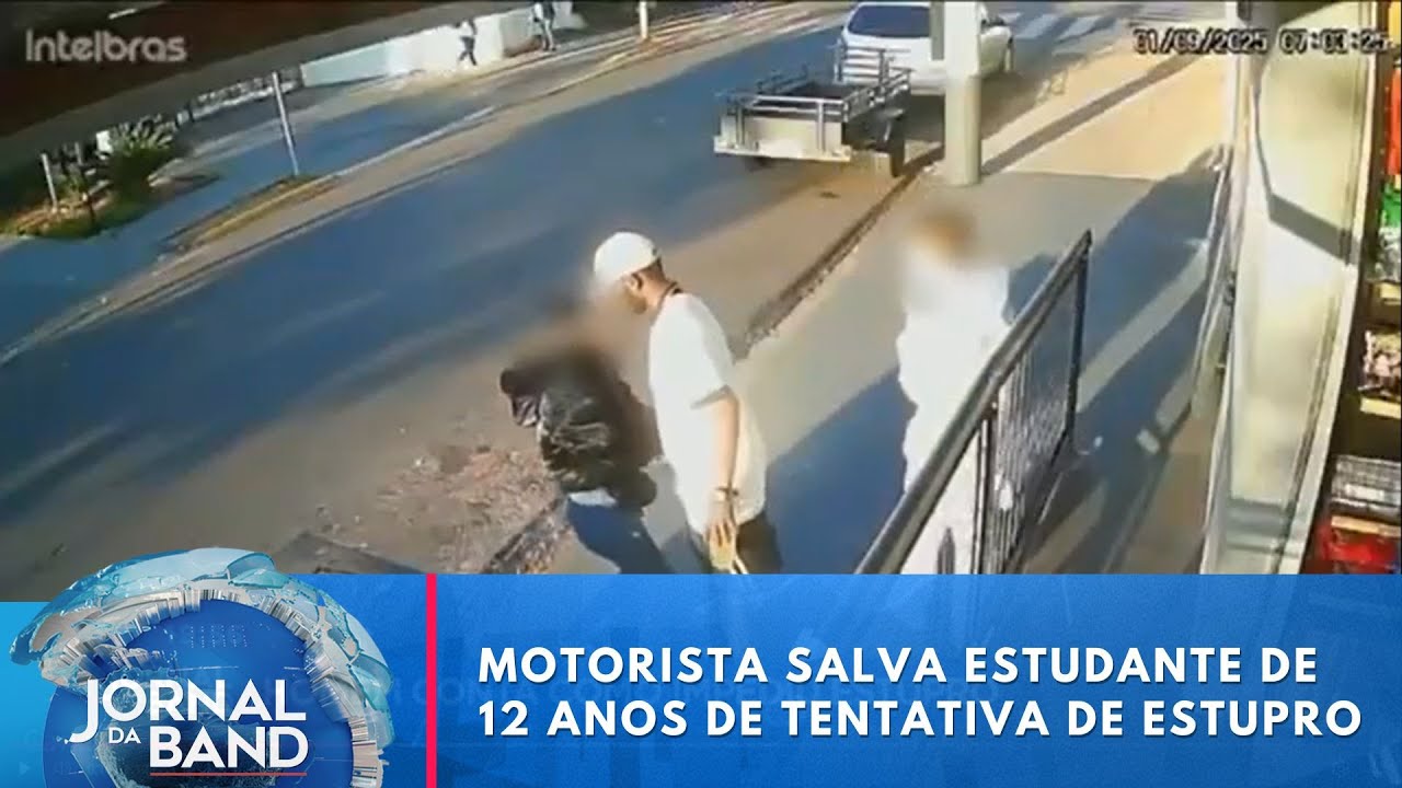 Motorista salva estudante de 12 anos de tentativa de estupro | Jornal da Band