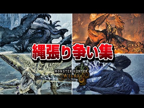 【モンハンワイルズ】縄張り争い集 まとめ (通常争い含む) 40選！【Monster Hunter Wilds】【モンスターハンターワイルズ/PS5/steam】