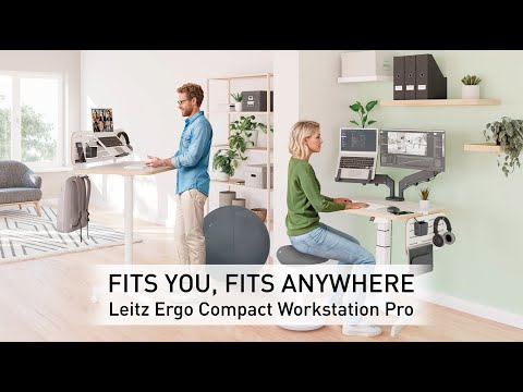 Fits you. Fits anywhere. Leitz Ergo Compact Workstation Pro -  Short Version