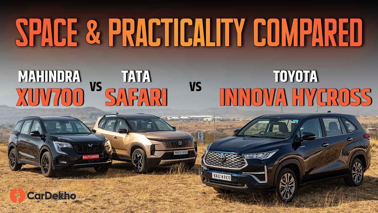 Tata Safari vs Mahindra XUV700 vs Toyota Innova Hycross: (हिन्दी) Comparison Review